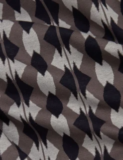 Argyle-Streifen-Jacquard-Strick-T-Shirt