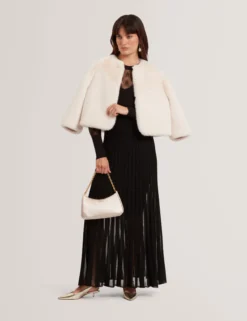 Asymmetrisches Midikleid aus Pointelle-Strick