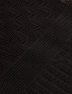 Asymmetrisches Midikleid aus Pointelle-Strick