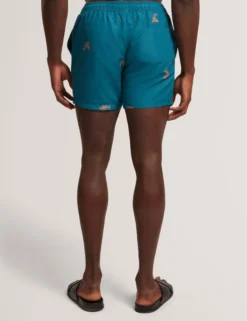 Badehose mit Goldfischmuster und Kordelzug