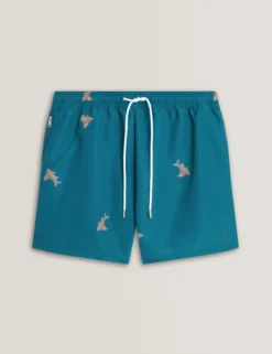 Badehose mit Goldfischmuster und Kordelzug