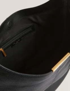Bar Detail Slouchy Leder Hobo Bag
