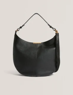 Bar Detail Slouchy Leder Hobo Bag