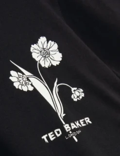 Baumwoll-T-Shirt mit Blumenlogo