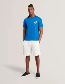 Baumwoll-T-Shirt mit Blumenlogo