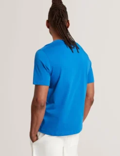 Baumwoll-T-Shirt mit Blumenlogo