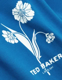Baumwoll-T-Shirt mit Blumenlogo