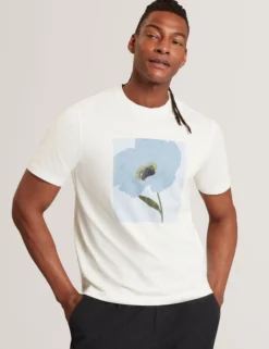 Baumwoll-T-Shirt mit Blumenmuster