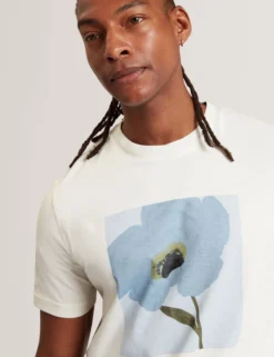 Baumwoll-T-Shirt mit Blumenmuster