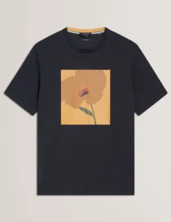 Baumwoll-T-Shirt mit Blumenmuster