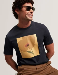 Baumwoll-T-Shirt mit Blumenmuster
