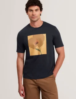 Baumwoll-T-Shirt mit Blumenmuster