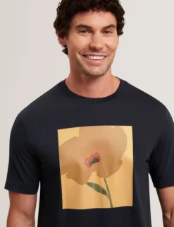 Baumwoll-T-Shirt mit Blumenmuster