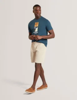 Baumwoll-T-Shirt mit doppeltem Blumenmuster
