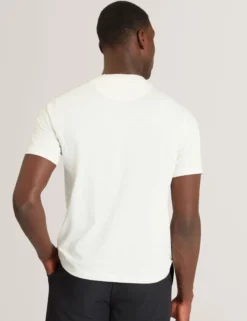 Baumwoll-T-Shirt mit doppeltem Blumenmuster