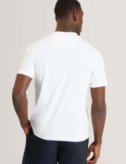 Baumwoll-T-Shirt mit Fliesenmuster und Rundhalsausschnitt