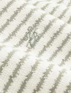 Baumwoll-T-Shirt mit Strukturstreifen und Rundhalsausschnitt