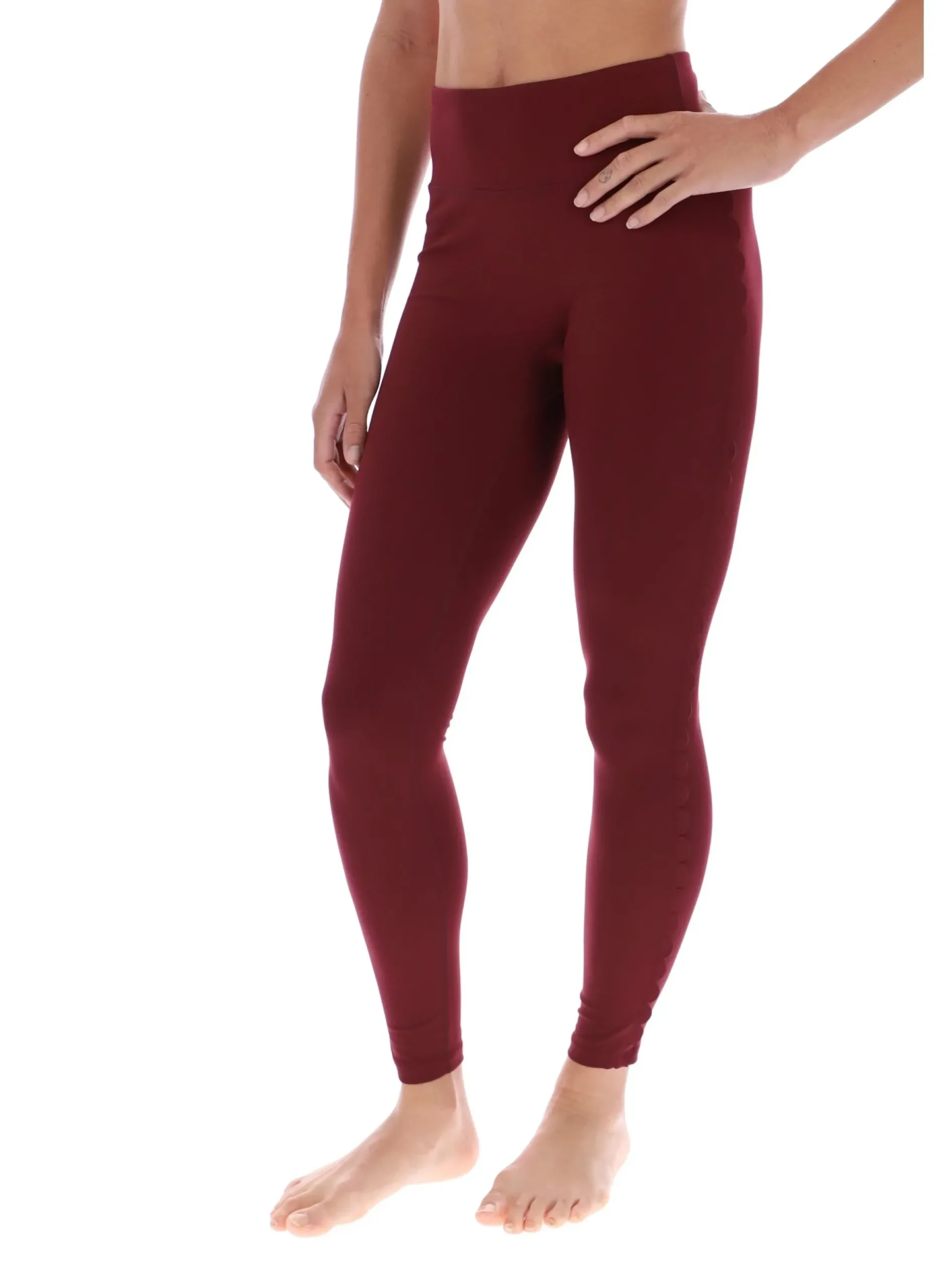 Bequeme Stretch-Yoga-Leggings mit Muschelsaum