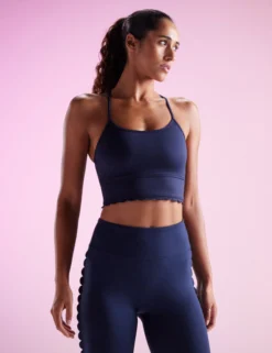 Bequeme Stretch-Yoga-Leggings mit Muschelsaum