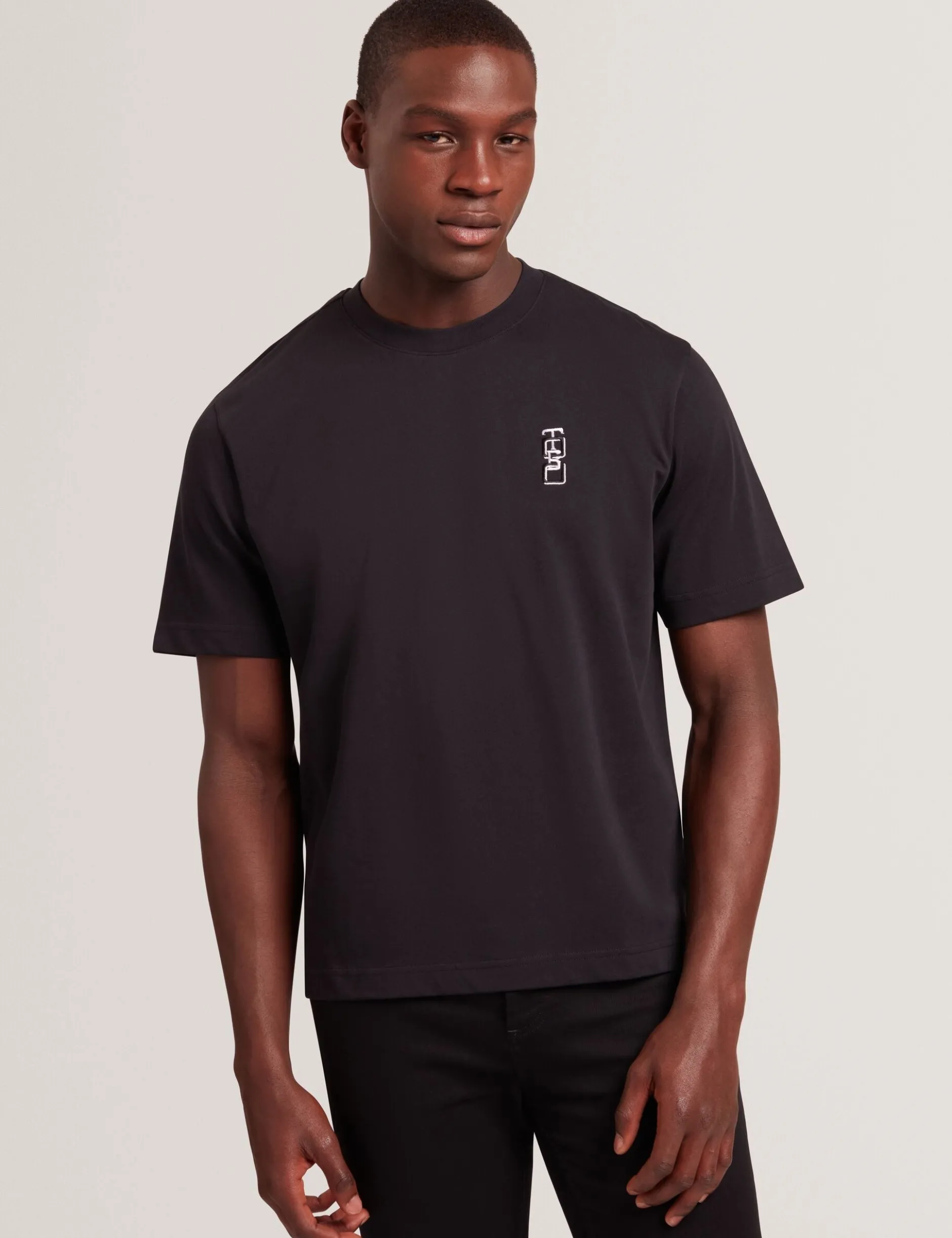 Besticktes TB-Logo-T-Shirt mit lockerer Passform