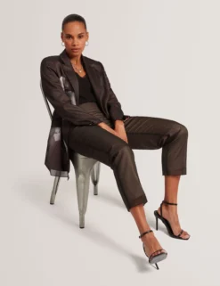 Blazer mit floralem Organza-Überzug