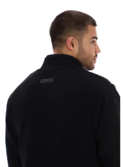 Borg Fleece-Trainingsjacke mit Reißverschluss