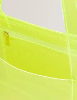 Breite Tragetasche mit Neon-Symbol aus durchsichtigem Vinyl