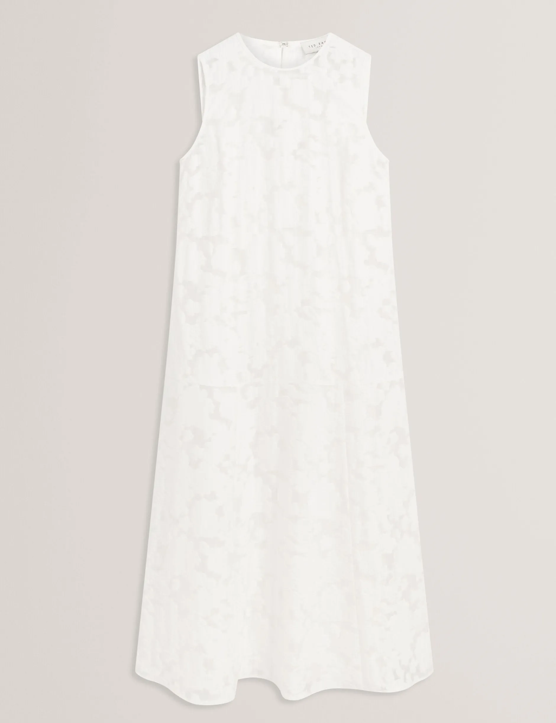 Burnout-Midi-Kleid mit Blumenmuster und tiefer Taille