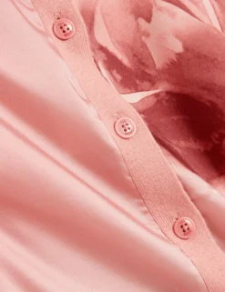 Cardigan mit Rosenprint und Webfront
