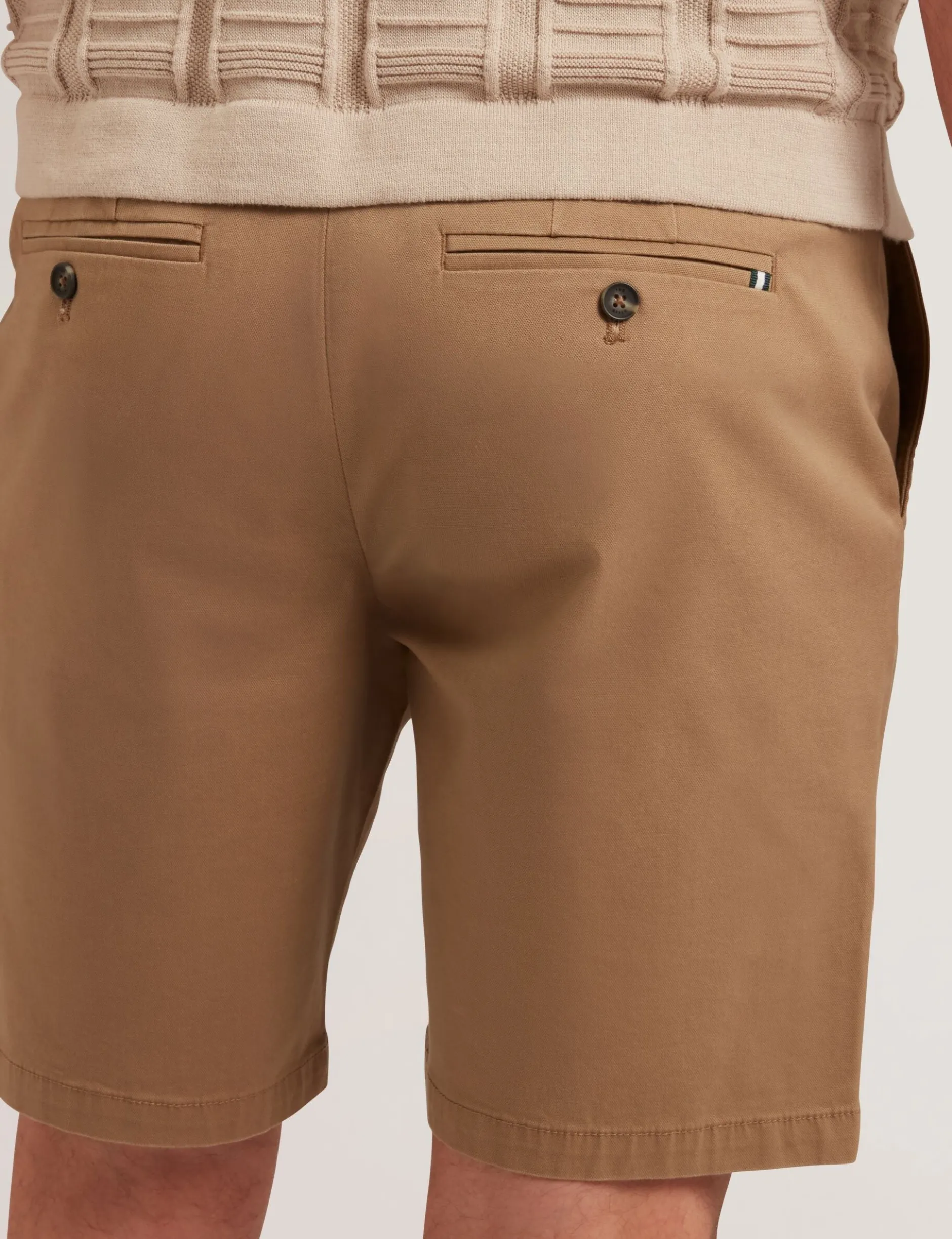 Chino-Shorts aus Baumwollmischgewebe mit regulärer Passform