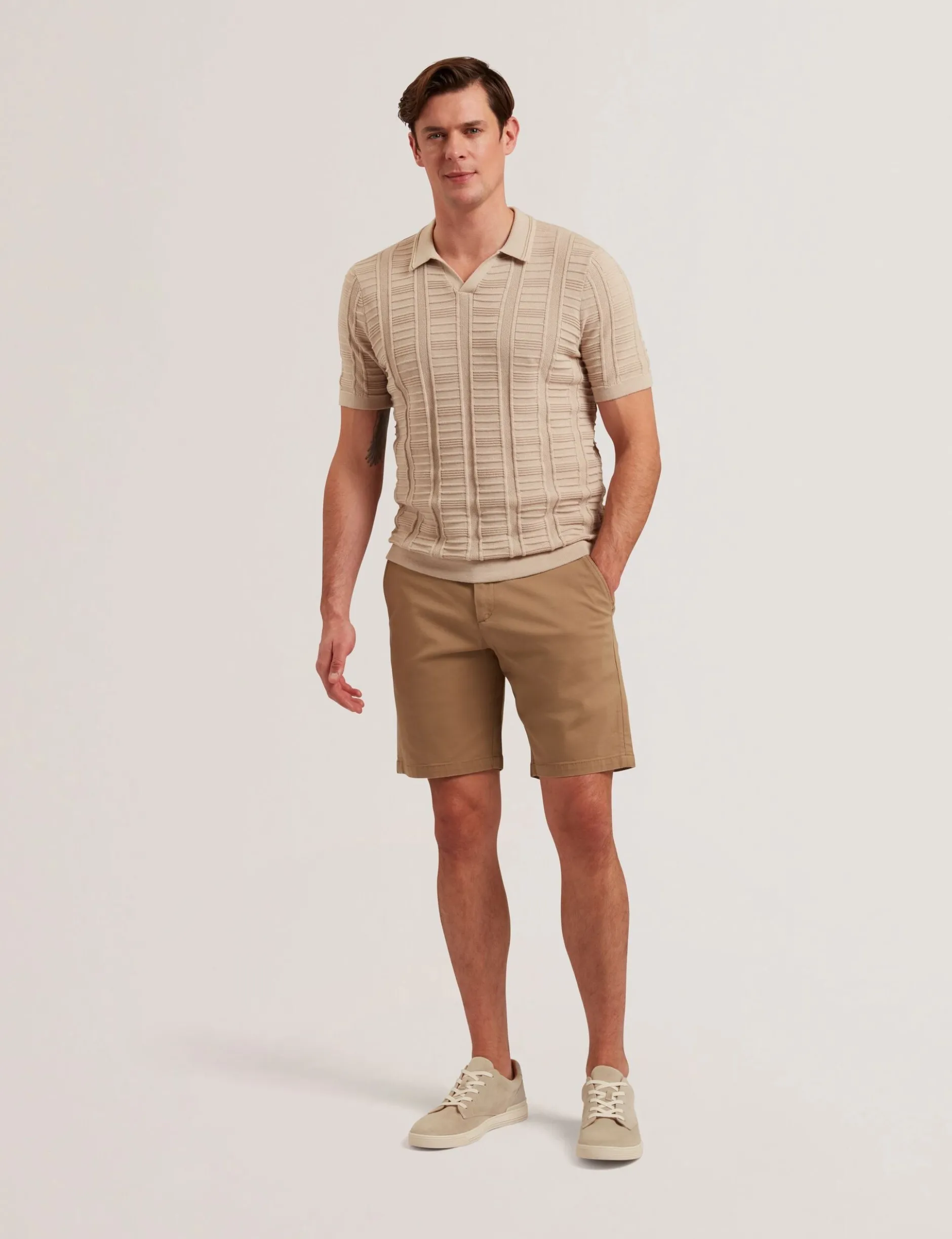 Chino-Shorts aus Baumwollmischgewebe mit regulärer Passform