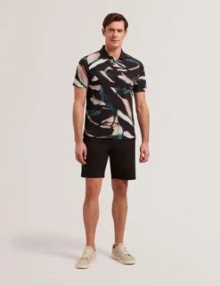 Chino-Shorts aus Baumwollmischgewebe mit regulärer Passform