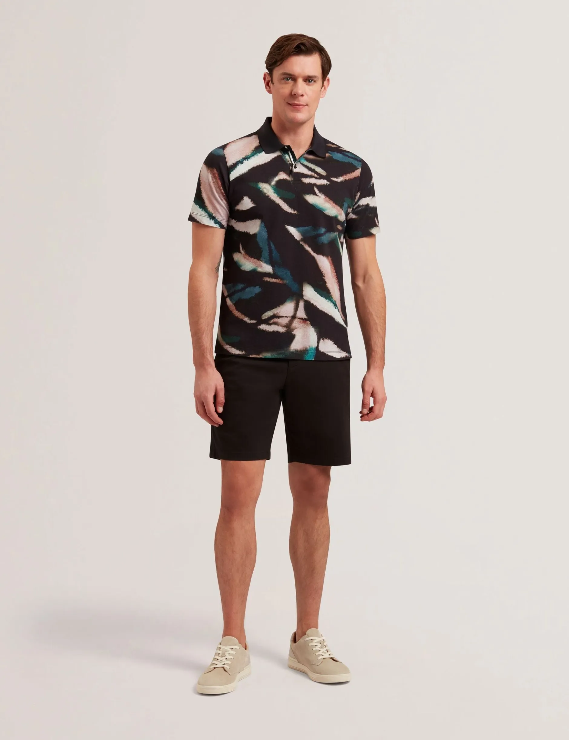 Chino-Shorts aus Baumwollmischgewebe mit regulärer Passform