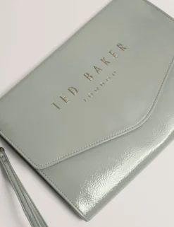 Clutch-Tasche aus Lacklederimitat
