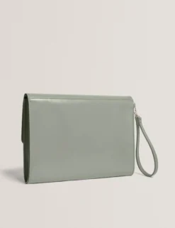 Clutch-Tasche aus Lacklederimitat
