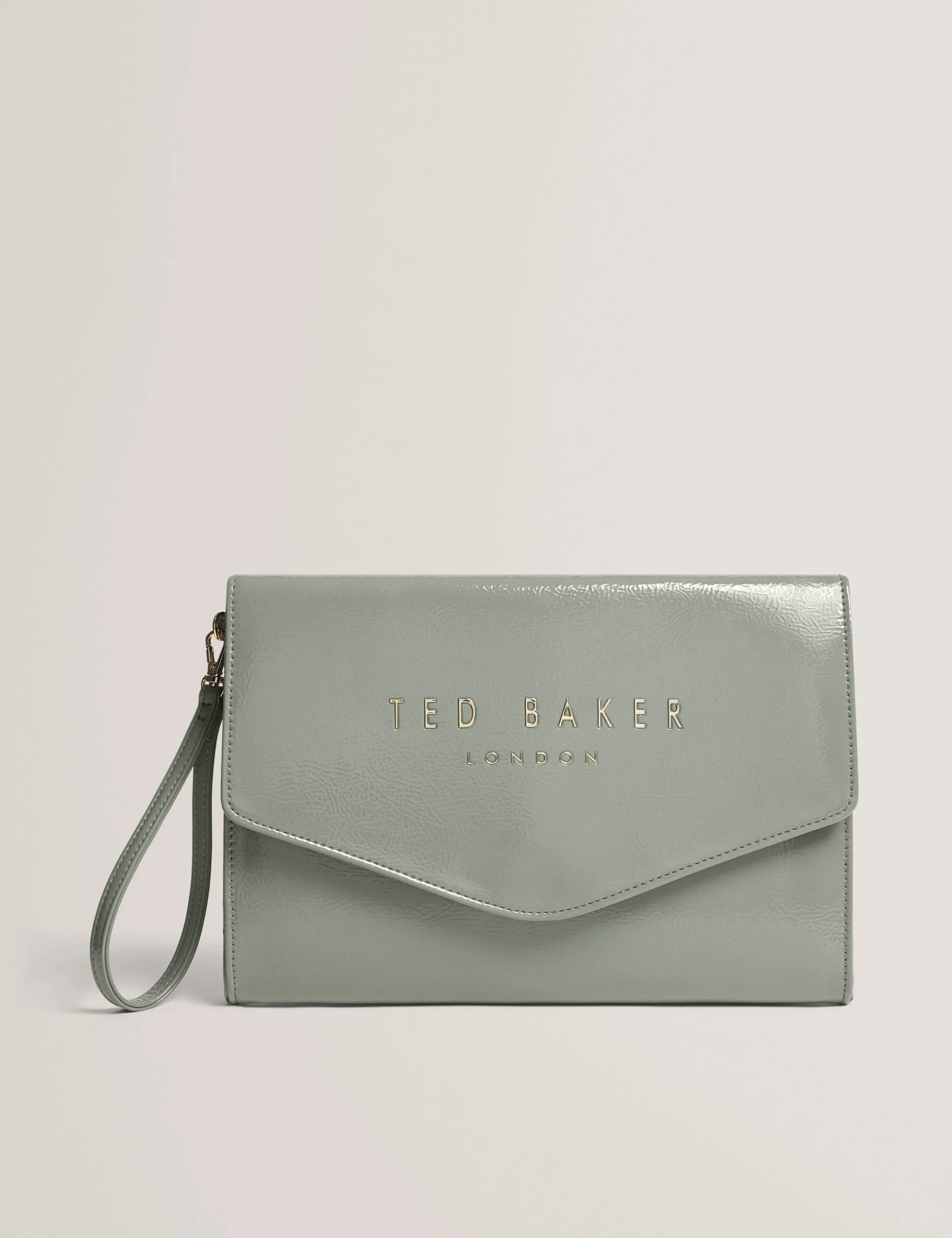 Clutch-Tasche aus Lacklederimitat