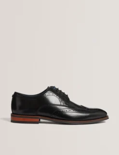 Derby-Brogue-Schuhe aus poliertem Leder