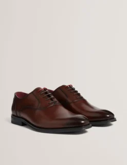 Derby-Schnürschuhe aus Glattleder