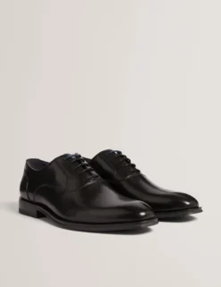 Derby-Schnürschuhe aus Glattleder