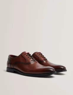 Derby-Schnürschuhe aus Glattleder