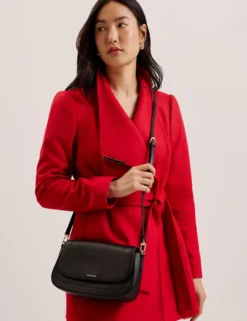 East West Satchel-Tasche aus Ledergewebe