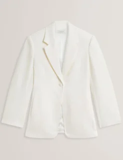 Einreihiger taillierter Blazer in Sanduhrform