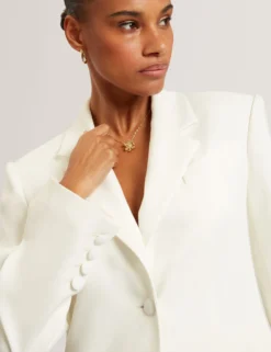 Einreihiger taillierter Blazer in Sanduhrform
