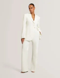 Einreihiger taillierter Blazer in Sanduhrform