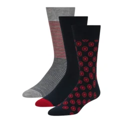 3er-Pack bedruckte Crew Socken