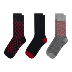 3er-Pack bedruckte Crew Socken