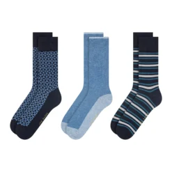 3er-Pack bedruckte Crew Socken
