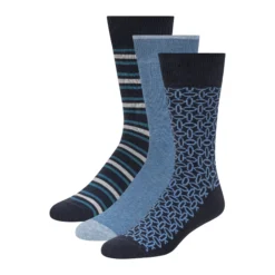3er-Pack bedruckte Crew Socken