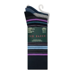 3er-Pack bedruckte Crew Socken