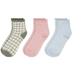 3er-Pack gemischte Rüschen-Knöchelsocken